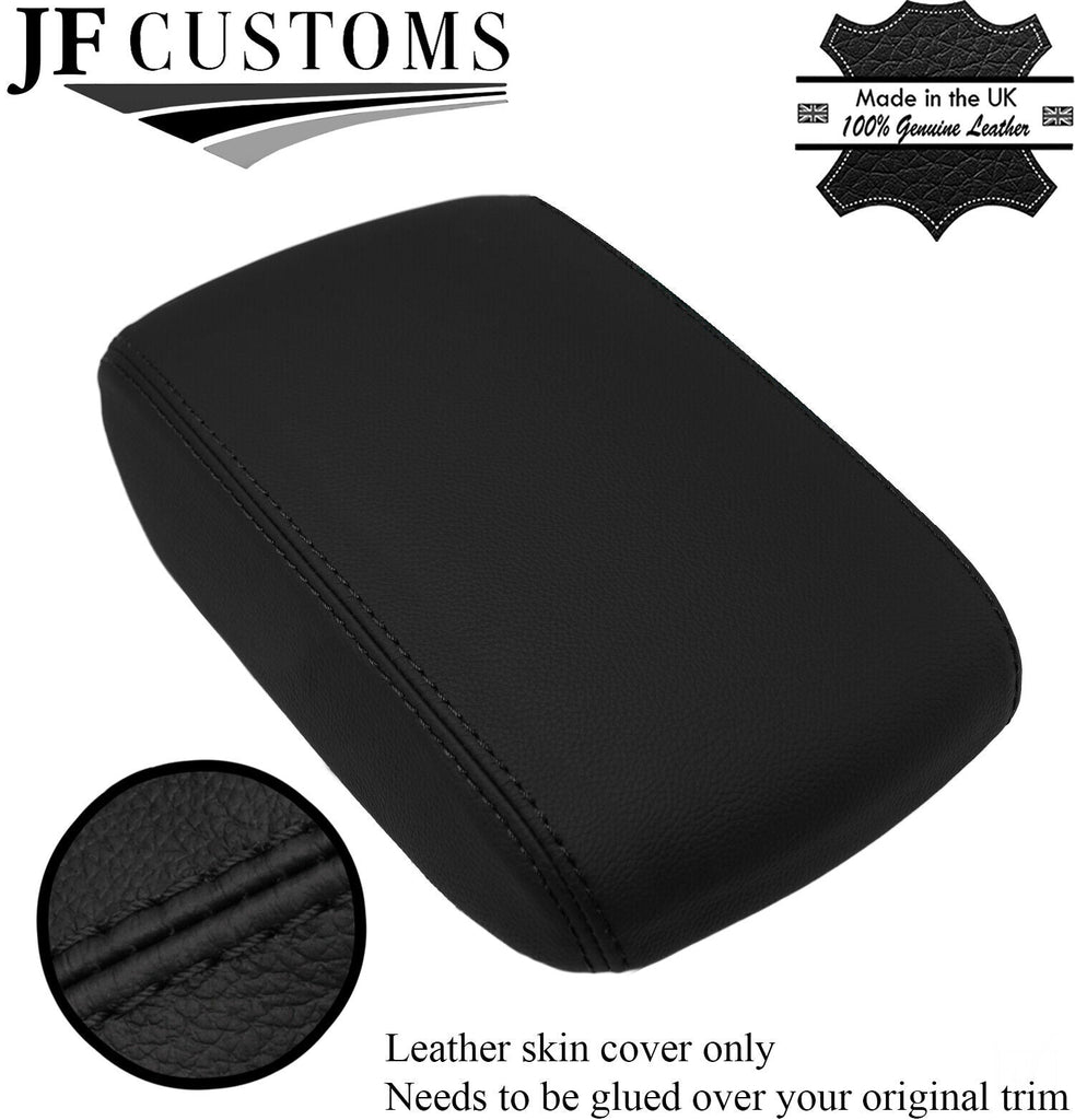 BLACK STITCH TOP GRAIN LEATHER ARMREST LID COVER FITS SUBARU FORESTER 2013-2018