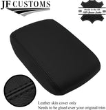 BLACK STITCH TOP GRAIN LEATHER ARMREST LID COVER FITS SUBARU FORESTER 2013-2018