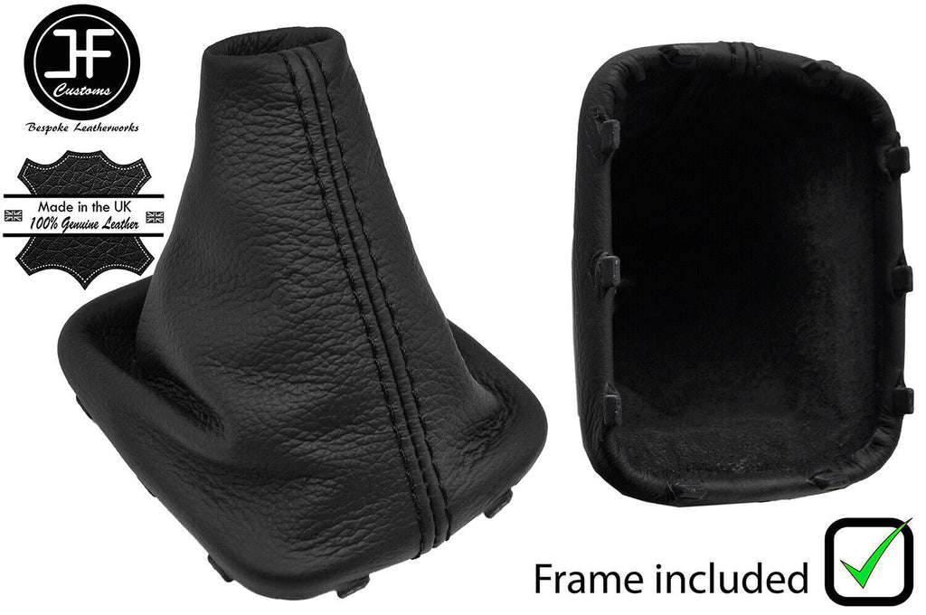 BLACK STITCH LEATHER MANUAL GEAR GAITER+PLASTIC FRAME FITS KIA SORENTO 10-14
