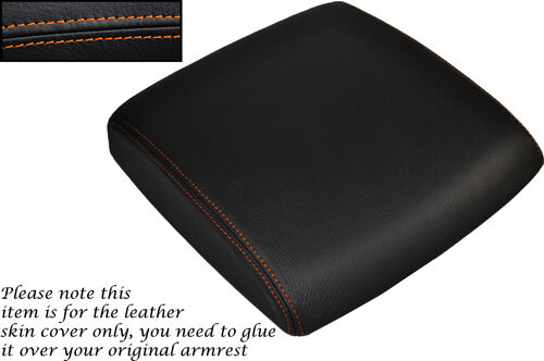 ORANGE STITCHING FITS NISSAN PATROL Y61 98-13 LEATHER ARMREST SKIN  COVER ONLY