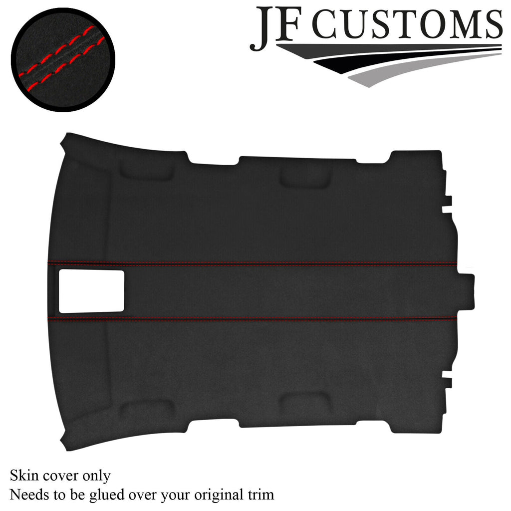 RED STITCH  D GREY SUEDE ROOF HEADLINER COVER FOR AUDI A3 8P 04-12 5 DOOR