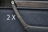 grey stitch FITS MERCEDES E CLASS W124 83-95 2X DOOR HANDLE LEATHER COVERS