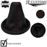 D RED STITCH LEATHER MANUAL GEAR GAITER + FRAME FOR SKODA ROOMSTER 2006-2014