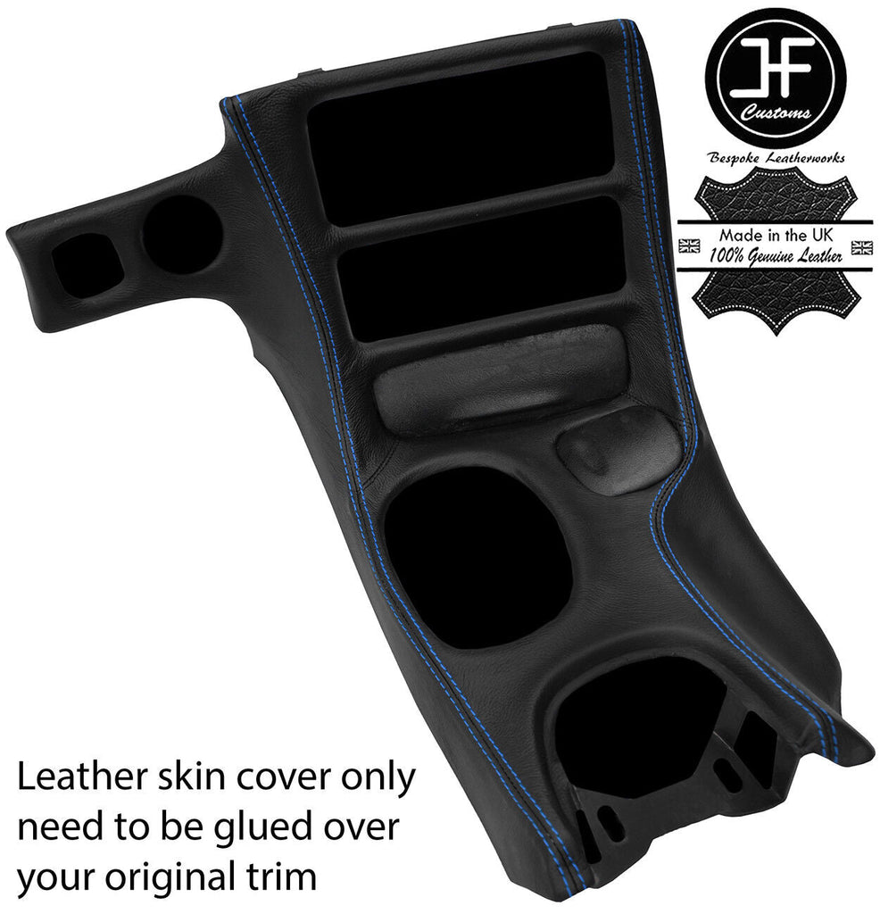 BLUE STITCH CONSOLE SHIFT BEZEL SURROUND SKIN COVER FITS CORVETTE C5 97-04
