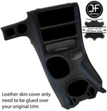 BLUE STITCH CONSOLE SHIFT BEZEL SURROUND SKIN COVER FITS CORVETTE C5 97-04