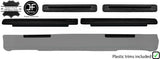 BLACK DASH DASHBOARD 2X LEATHER AIR VENTS PLASTIC TRIM FITS LAND ROVER SERIES 3