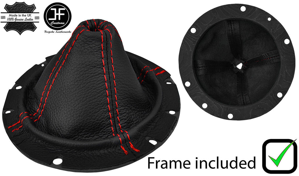 RED STITCH LEATHER MANUAL GEAR GAITER+PLASTIC FRAME FOR DODGE VIPER 2003-2006