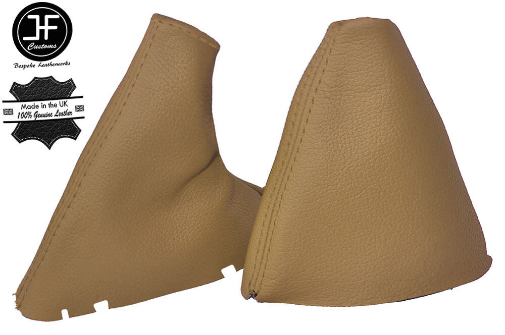 BEIGE LEATHER  FITS VOLVO S60 2000-2007 MANUAL GEAR STICK HANDBRAKE GAITER