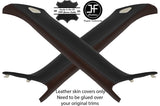 BLACK & BROWN 2X A PILLAR 2 TONE LEATHER COVERS FITS BMW MINI CLUBMAN R55 07-13