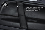 BLACK STITCH 2X REAR DOOR HANDLE LEATHER COVERS FITS VW TOUAREG 2002-2011