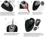 BLACK LUX-STITCH DCT SUEDE GEAR GAITER+PLASTIC FRAME FOR BMW E90 E92 E93 JFM