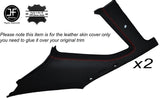 RED STITCH 2X B C PILLAR TRIM SKIN COVERS FITS NISSAN SKYLINE R34 GTR 98-02