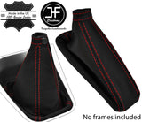 RED STITCH TOP GRAIN LEATHER GAITER SET FOR ALFA ROMEO GTV SPIDER 916 PHASE 2