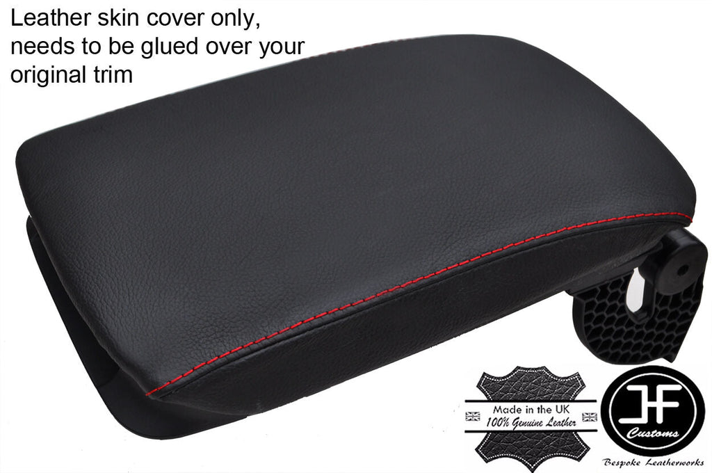 RED STITCH ARMREST LID REAL LEATHER COVER FITS LEXUS RX350 RX450h 2010-2015