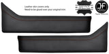 BROWN STITCH 2X DOOR POCKET TRIM LEATHER COVERS FITS ROVER P5 P5B V8 COUPE