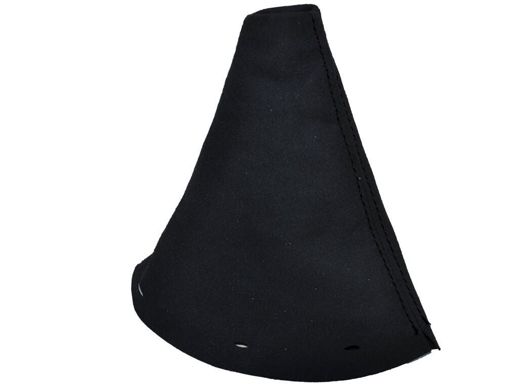 BLACK STITCH FITS BMW MINI R50 R53 GEAR GAITER PU SUEDE 2001-2006 CUSTOM NEW