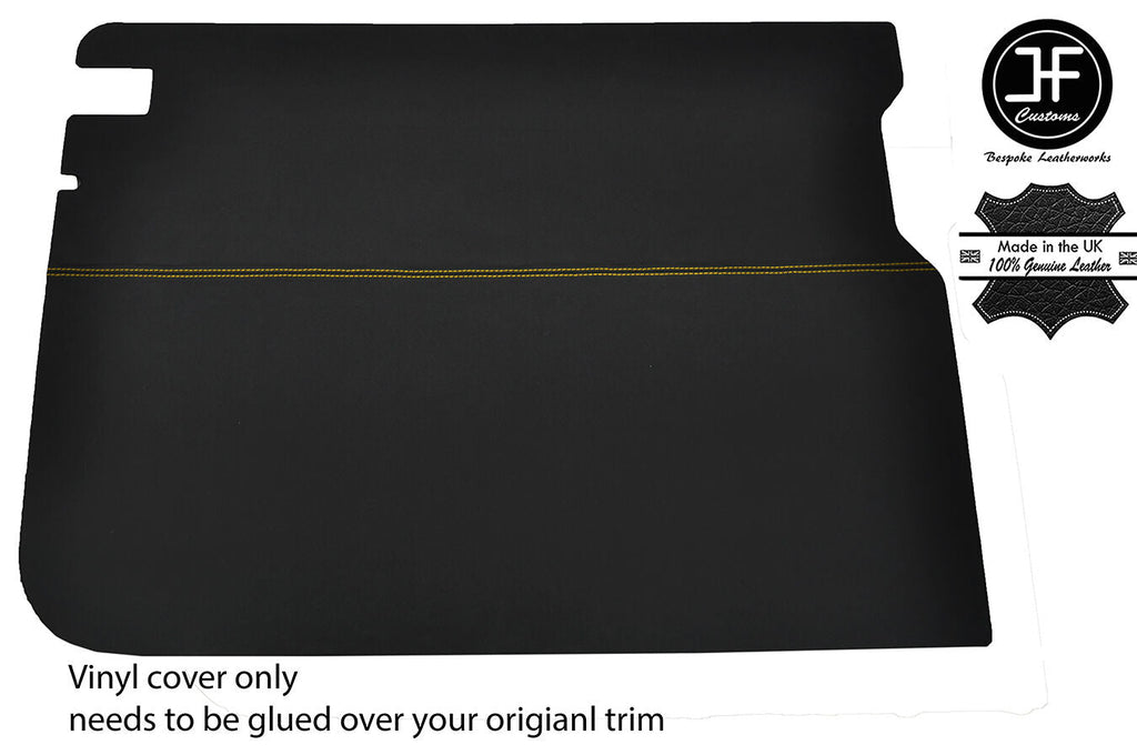 YELLOW  STITCH SIDE SLIDING DOOR CARD VINYL COVER FITS VW T25 T3 WESTFALIA