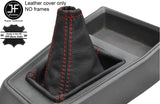 RED STITCHING TOP GRAIN REAL LEATHER GEAR GAITER FITS PEUGEOT 205 MK2 PHASE 2
