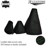 GREEN STITCH LEATHER GEAR HI LOW HANDBRAKE FOR LAND ROVER DISCOVERY MK1 MK2