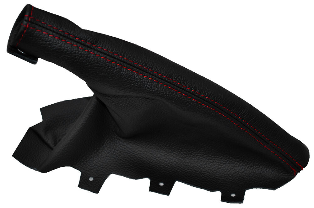 RED STITCH LEATHER SKIN HANDBRAKE GAITER FITS JAGUAR S-TYPE 1999-2008 CUSTOM NEW