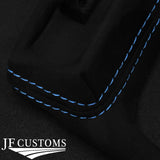 FOR FORD SIERRA COSWORTH RS 4X4 90-92 L BLUE STITCH SUEDE GEAR SURROUND + FRAME