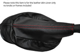 RED STITCH LEATHER HANDBRAKE GAITER OVER RUBBER FITS AIXAM 500 1997-2005