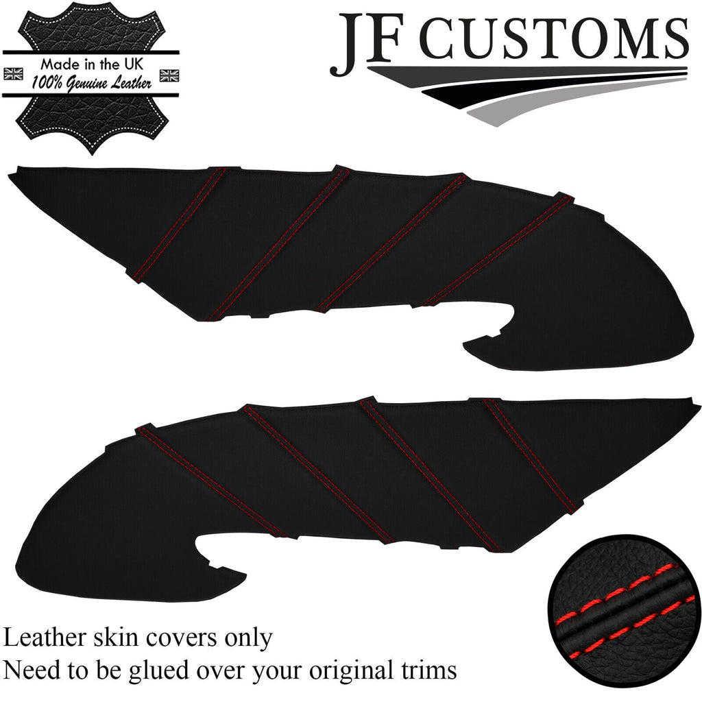 RED STITCH LEATHER 2X REAR DOOR CARD TRIM COVER FOR HONDA ACURA TL 04-08 JF2
