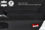 BLACK STITCH 2X FRONT DOOR ARMREST SUEDE COVERS FITS NISSAN GT-R GTR R35 09-17