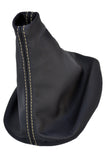 FITS VW NEW BEETLE 1998-2005 LEATHER GEAR GAITER BEIGE  STITCHING CUSTOM NEW