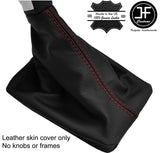 RED STITCH TOP GRAIN LEATHER MANUAL GEAR GAITER FITS PEUGEOT 308 MK2 14-18