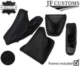 BLACK STITCH ITALIAN LEATHER GEAR HANDBRAKE GAITERS + FRAMES FOR BMW E90 E92 E93