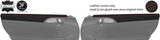 RED STITCH 2X DOOR CAPPING TRIM LEATHER COVER FOR PORSCHE CARRERA 911 997