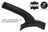 BLACK STITCH LEATHER HANDBRAKE GAITER FITS MAZDA 323F 323 F 1998-2004 CUSTOM NEW