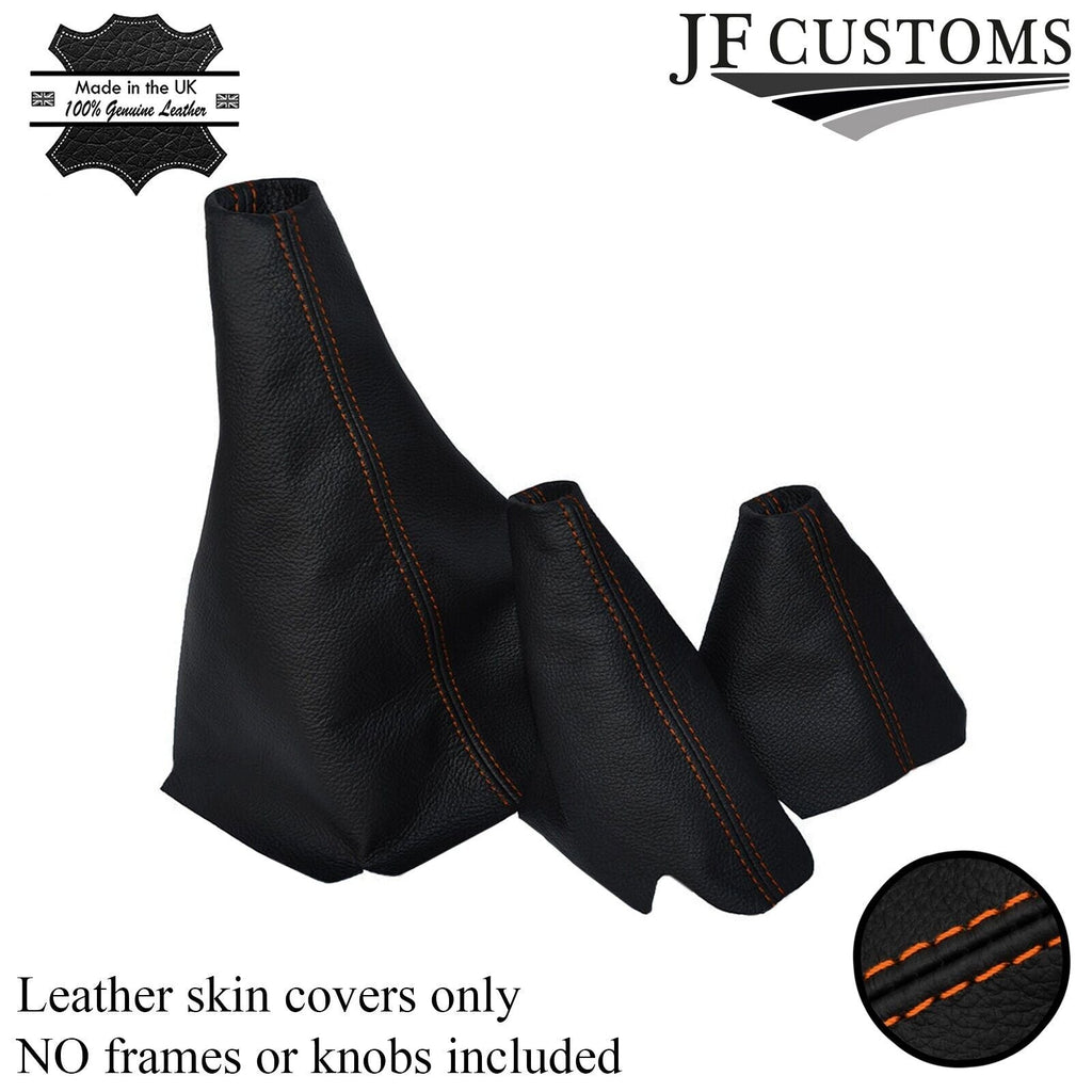 ORANGE STITCHING LEATHER GEAR HI LOW HANDBRAKE FOR LAND ROVER DISCOVERY MK1 MK2