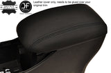 BLACK STITCHING REAL LEATHER ARMREST LID COVER FITS LEAF 2010-2017 CUSTOM NEW