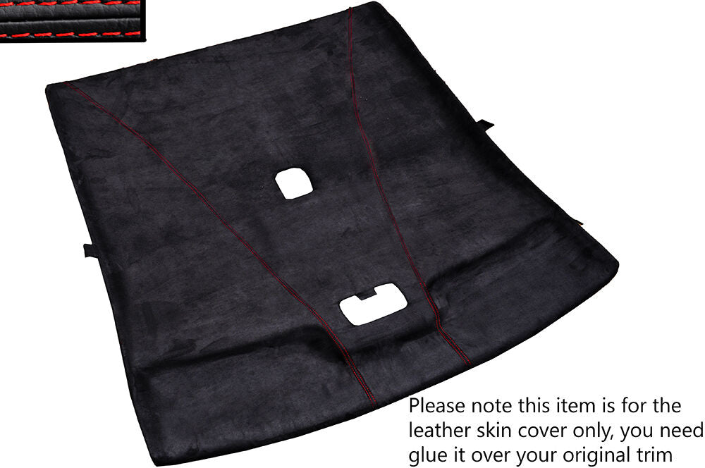 RED STITCH ROOF HEADLINING LUXE SUEDE SKIN COVER FITS NISSAN SKYLINE R33 93-98