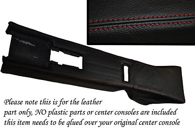 red stitch FITS LOTUS ELITE & ECLAT 74-86 CENTRE CONSOLE TUNNEL LEATHER COVER