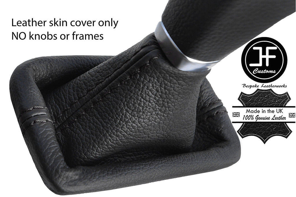 BLACK STITCH LEATHER AUTO AUTOMATIC GEAR GAITER FITS HYUNDAI SANTA FE 2013-2018