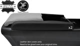 BLACK & BLACK 2X CONSOLE SIDE TRIM LEATHER COVER FITS HONDA CIVIC MK10 17-19