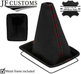 RED STITCH TOP GRAIN LEATHER GEAR GAITER+METAL FRAME FITS INFINITI I30 95-99