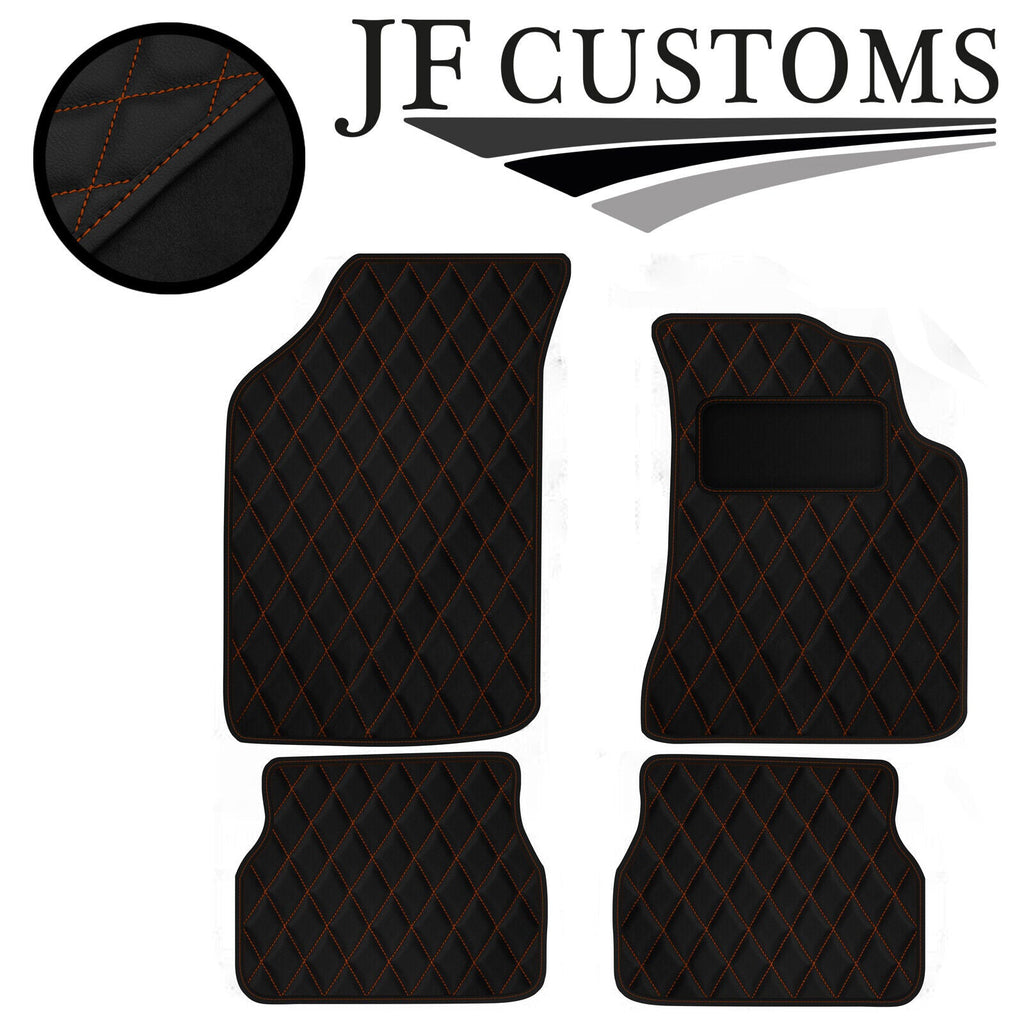 TAN DIAMOND STITCH VINYL 4XTAILORED FLOOR CARPET FOR GOLF MK2 74-83 JF 1