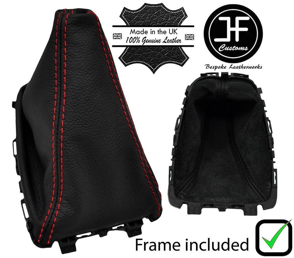 RED STITCH LEATHER MANUAL GEAR+PLASTIC FRAME FITS VAUXHALL CROSSLAND X  17-19