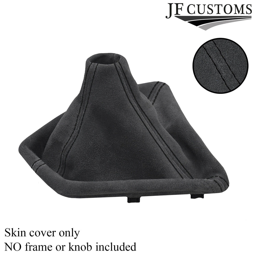 BLACK STITCH GREY SUEDE GEAR GAITER FOR BMW 1 SERIES F20 F21 2011-2017