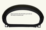 yellow stitch FITS FORD FIESTA MK6 02-07 GAUGE HOOD SPEEDO LEATHER COVER ONLY