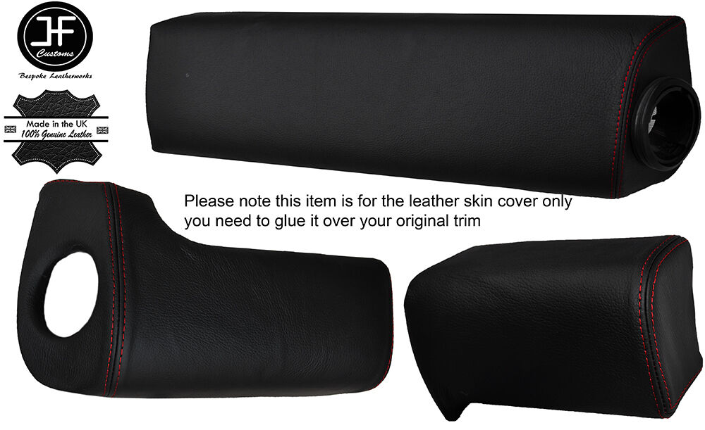 RED STITCH 3X DASH DASHBOARD PAD LEATHER COVERS FITS DELOREAN DMC-12 1981-83