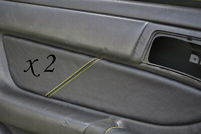 YELLOW STITCH FITS TOYOTA CELICA GT4 T18 90-93 2X DOOR CARD LEATHER TRIM COVER