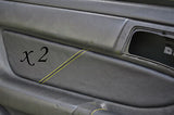 YELLOW STITCH FITS TOYOTA CELICA GT4 T18 90-93 2X DOOR CARD LEATHER TRIM COVER