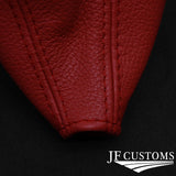 FITS TOYOTA MR2 MK1 AW11 85-89 D RED LEATHER GEAR GAITER CUSTOM NEW MADE IN UK