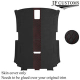 DSG2 RED STITCH D GREY LUXE SUEDE HEADLINER COVER FOR AUDI A3 8P 04-12 3 DOOR
