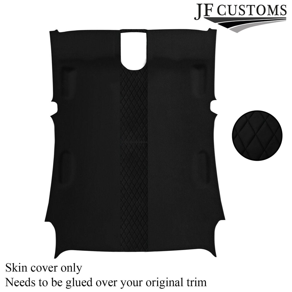 DSG2 BLACK DIAMOND STITCH LUXE SUEDE HEADLINER COVER FOR JAGUAR S TYPE 99-07